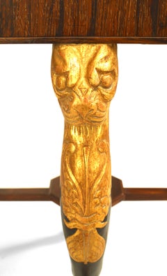 English Regency Rosewood and Gilt End Tables