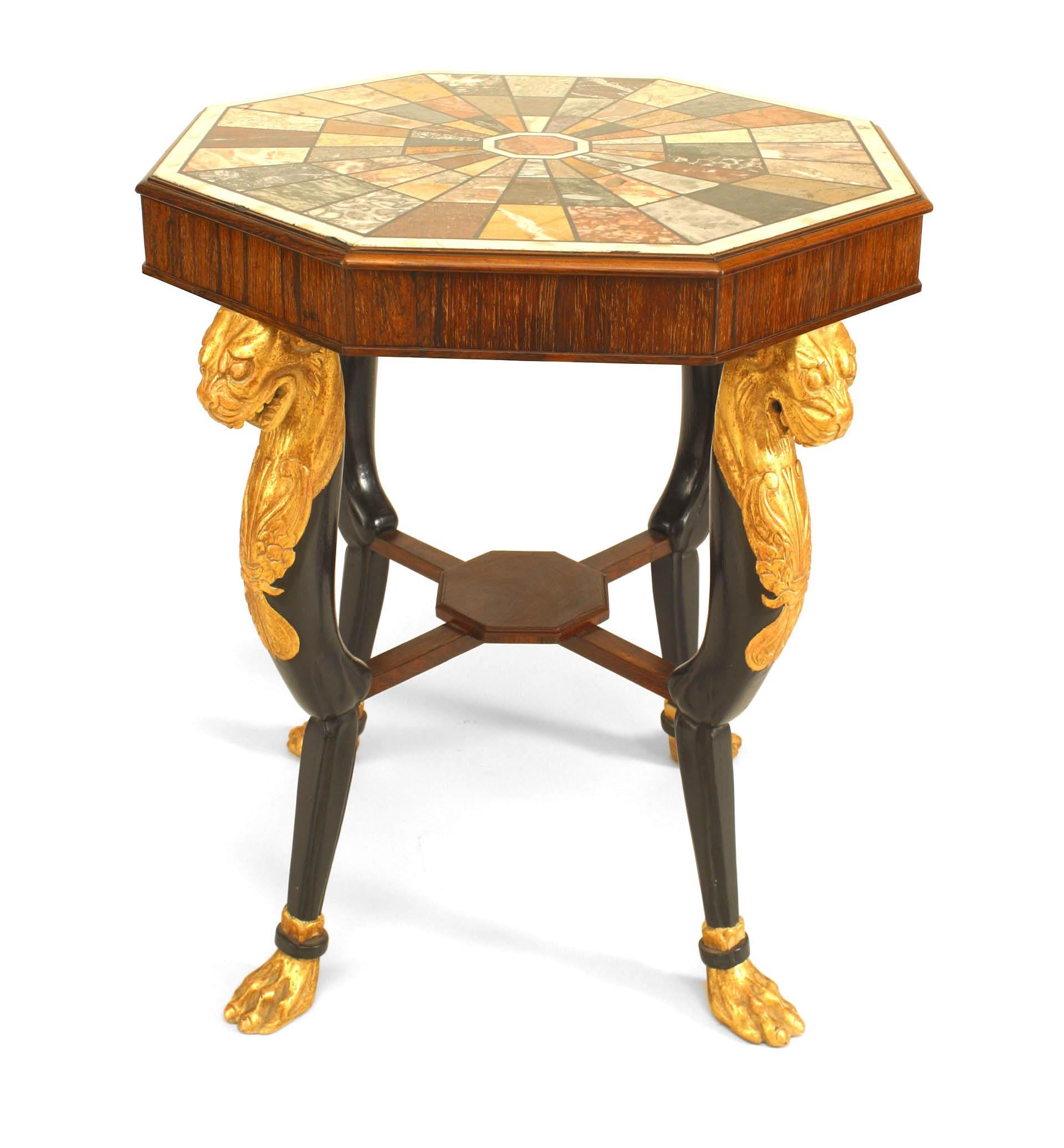 English Regency Rosewood and Gilt End Tables In Good Condition For Sale In New York, NY