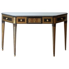English Regency Era Console Table, Marble Top 
Brass Trim