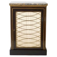 English Regency Faux Painted Rosewood Septarian Top Dwarf Cabinet, circa 1820