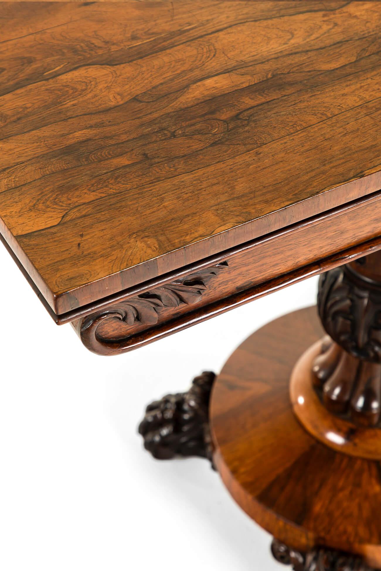 English Regency Fold Over Tea Table For Sale 5