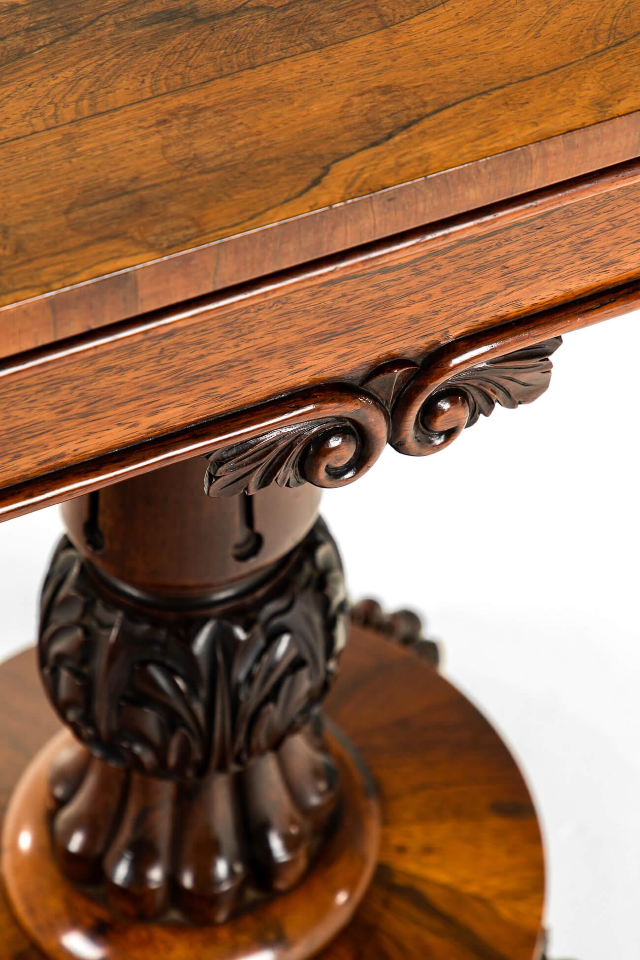 English Regency Fold Over Tea Table For Sale 6