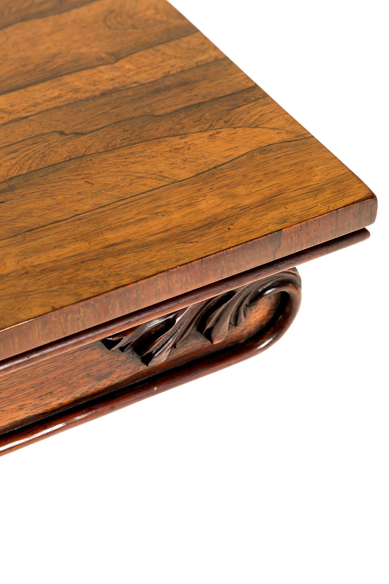 English Regency Fold Over Tea Table For Sale 7