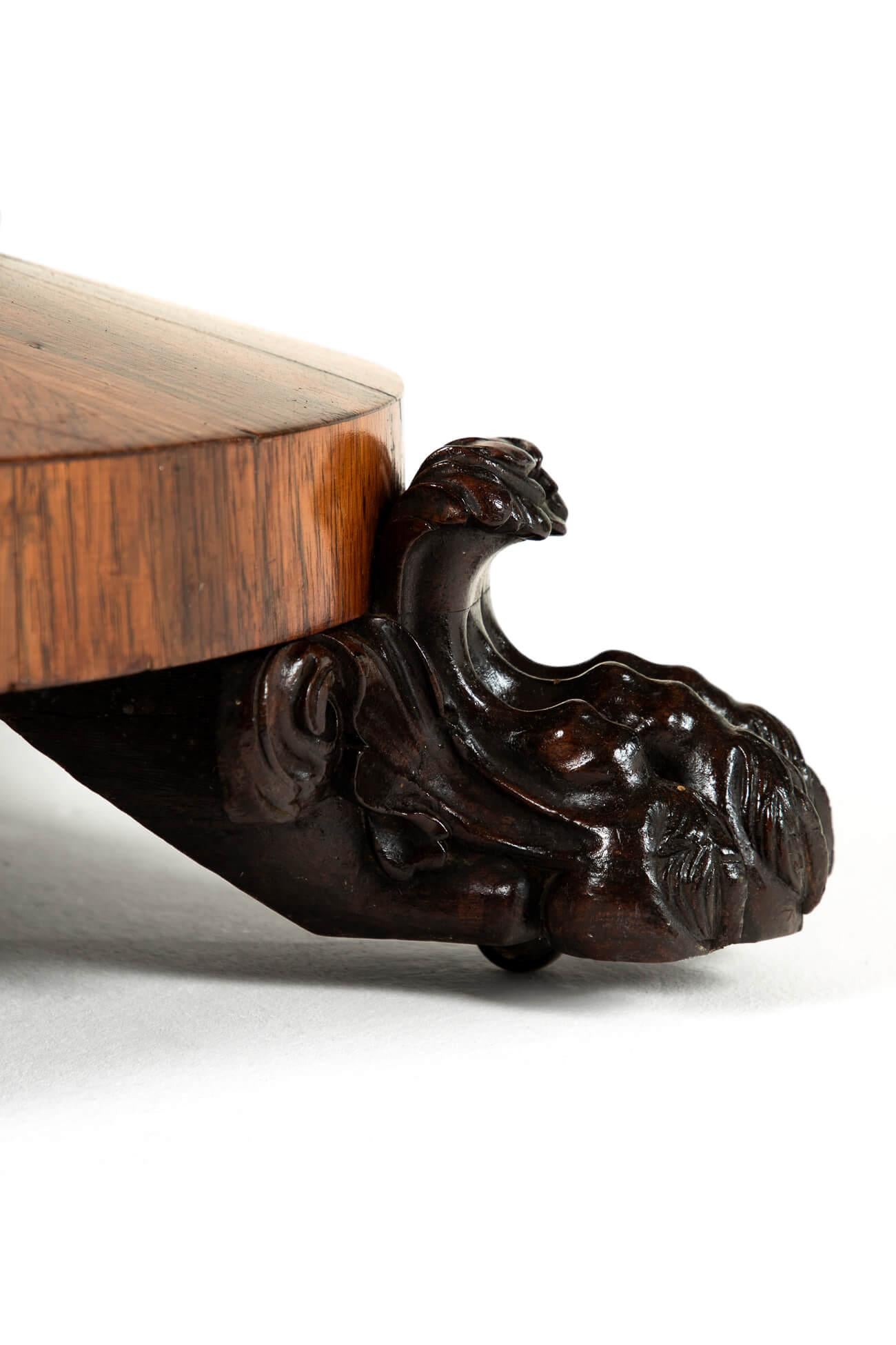 English Regency Fold Over Tea Table For Sale 10