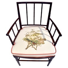 Fauteuil canné de style English Regency français