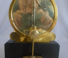 English Regency Fusee Mantel Clock, Viner in Ormolu and Derbyshire Black Marble