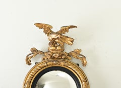English Regency Gilt Convex Mirror