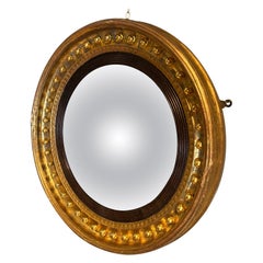 English Regency Gilt Convex Mirror