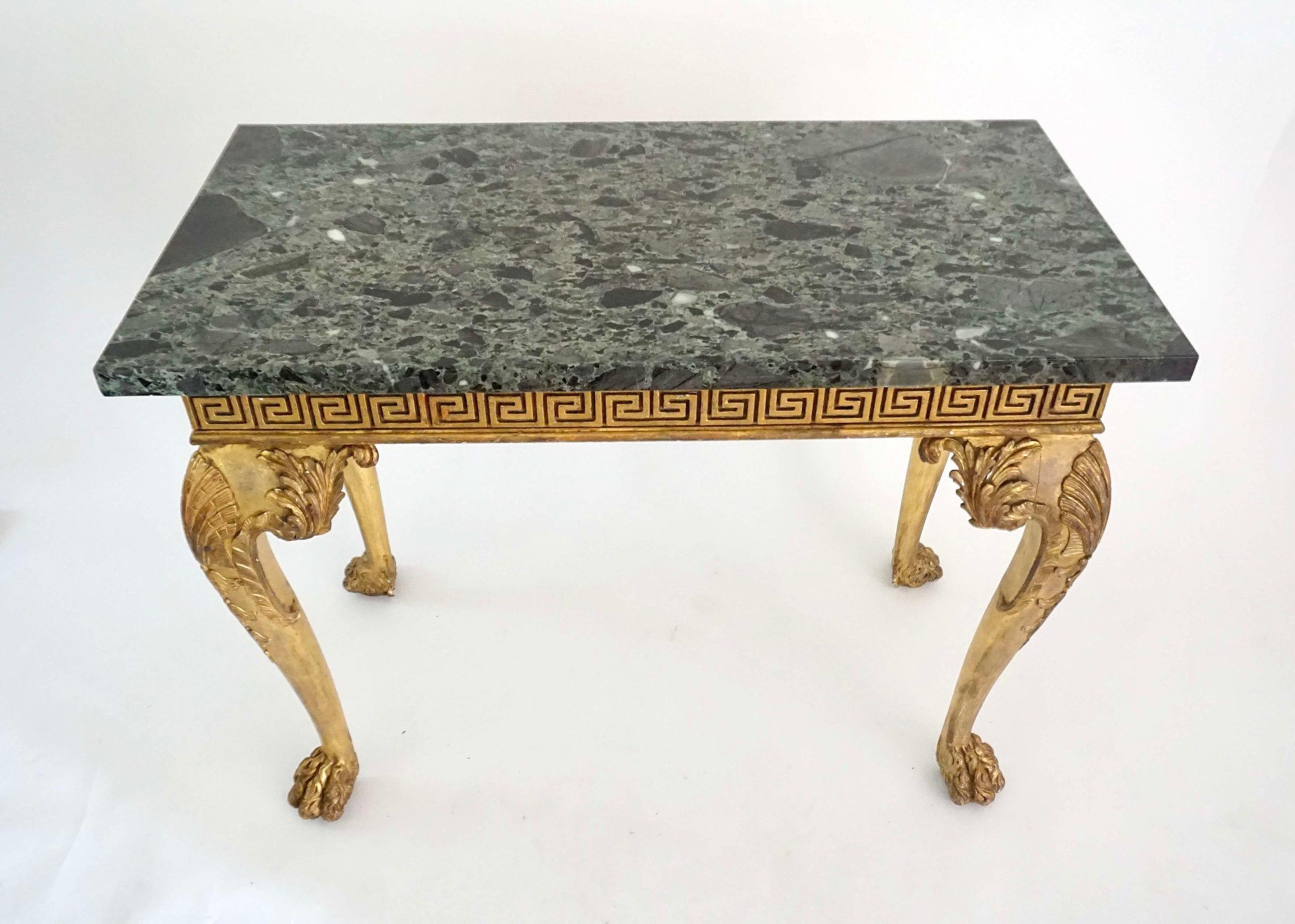 Anglo-Irish Regency Giltwood Side Tables, Manner of William Kent, circa 1815 For Sale 3