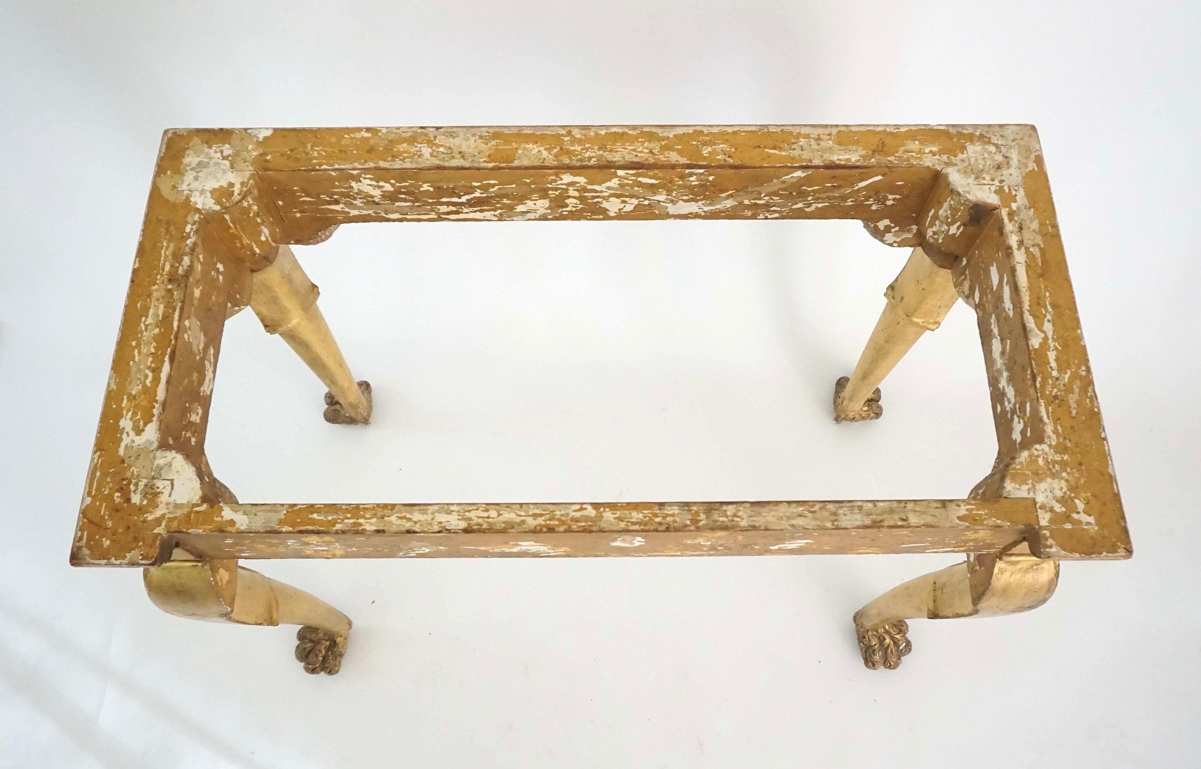 Anglo-Irish Regency Giltwood Side Tables, Manner of William Kent, circa 1815 For Sale 6