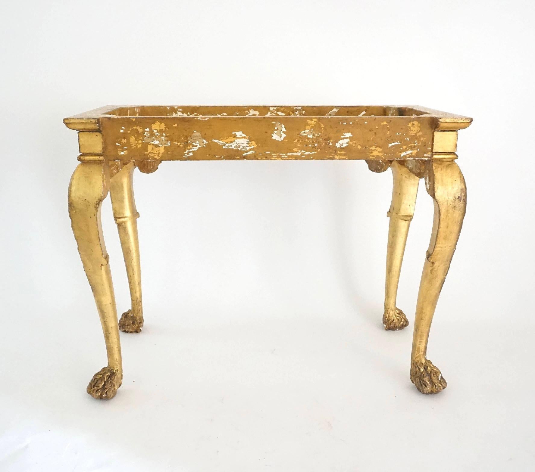 Anglo-Irish Regency Giltwood Side Tables, Manner of William Kent, circa 1815 For Sale 8