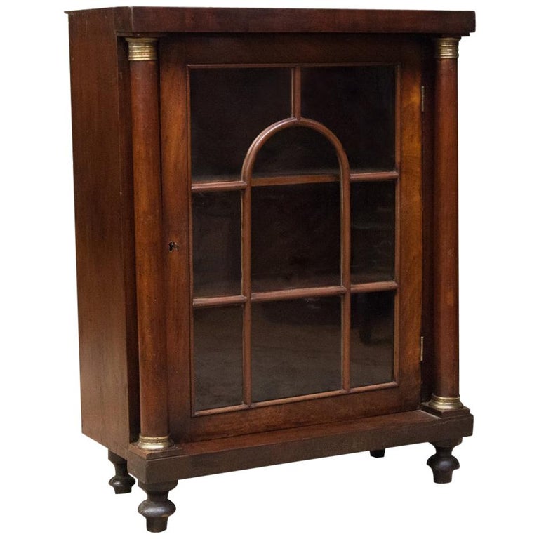 English Regency Glass Door Bookcase For Sale at 1stDibs