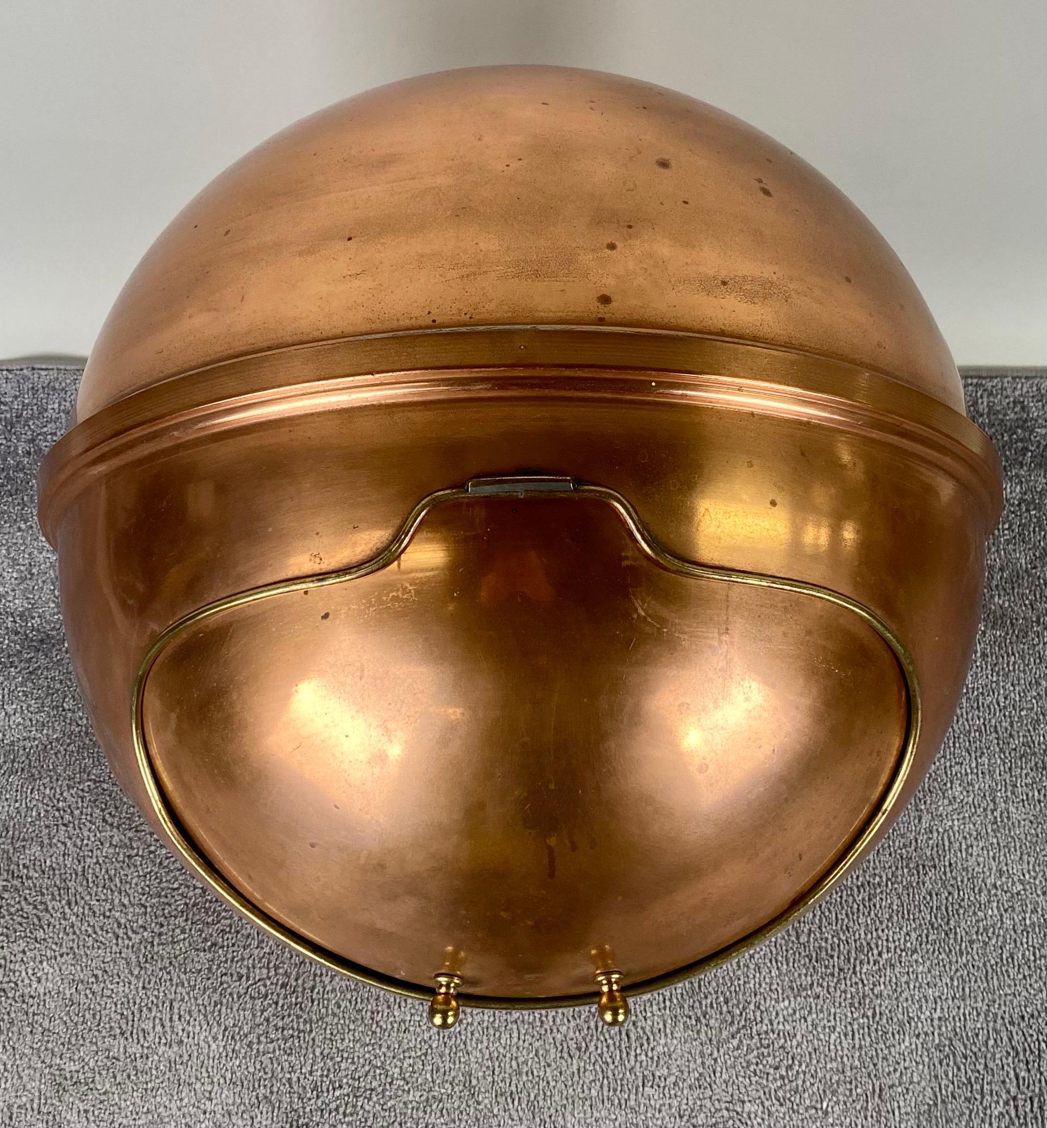 20th Century English Regency Globe Copper Coal Scuttle or Planter  For Sale