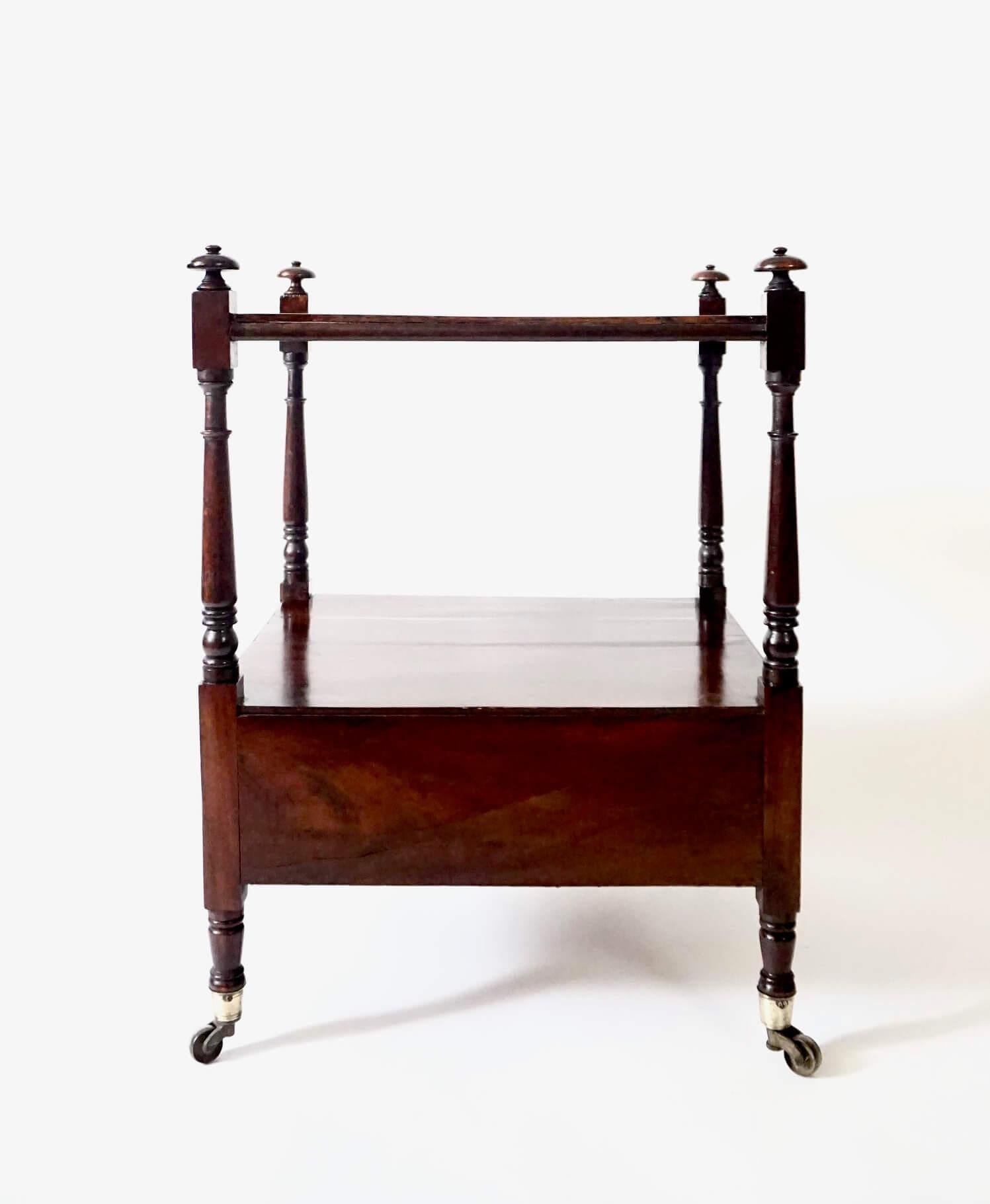 English Regency Gonçalo Alves Low Etagere or Two-Tier Stand with Drawer, c. 1815 For Sale 5