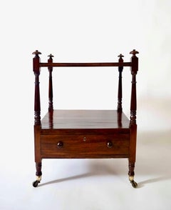 English Regency Gonçalo Alves Low Etagere or Two-Tier Stand with Drawer, c. 1815