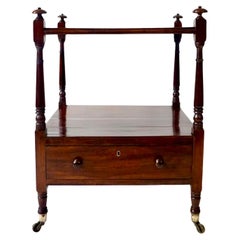 English Regency Gonçalo Alves Low Etagere or Two-Tier Stand with Drawer, c. 1815