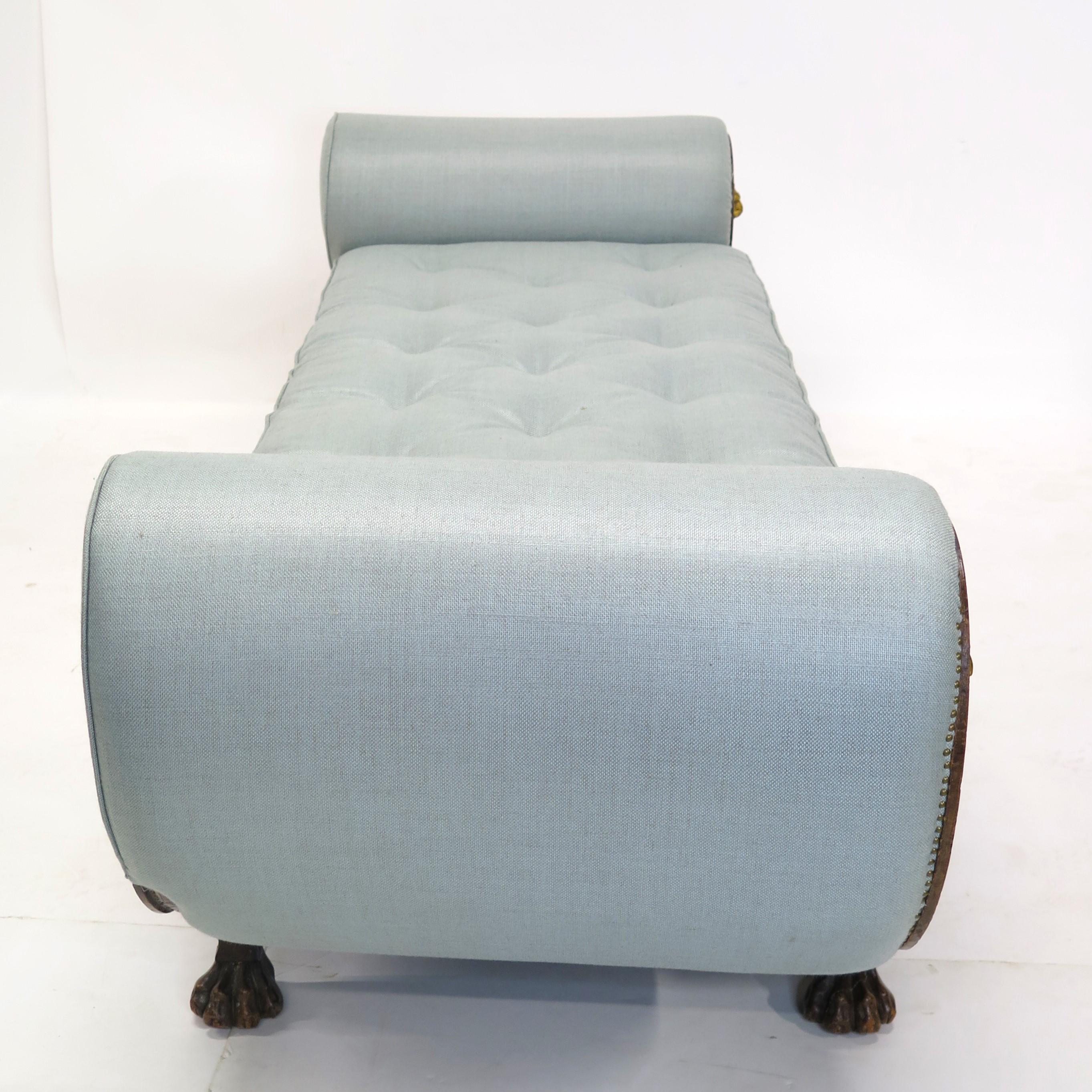 Hand-Carved English Regency Grecian Couch in the Manner of Thomas Hope