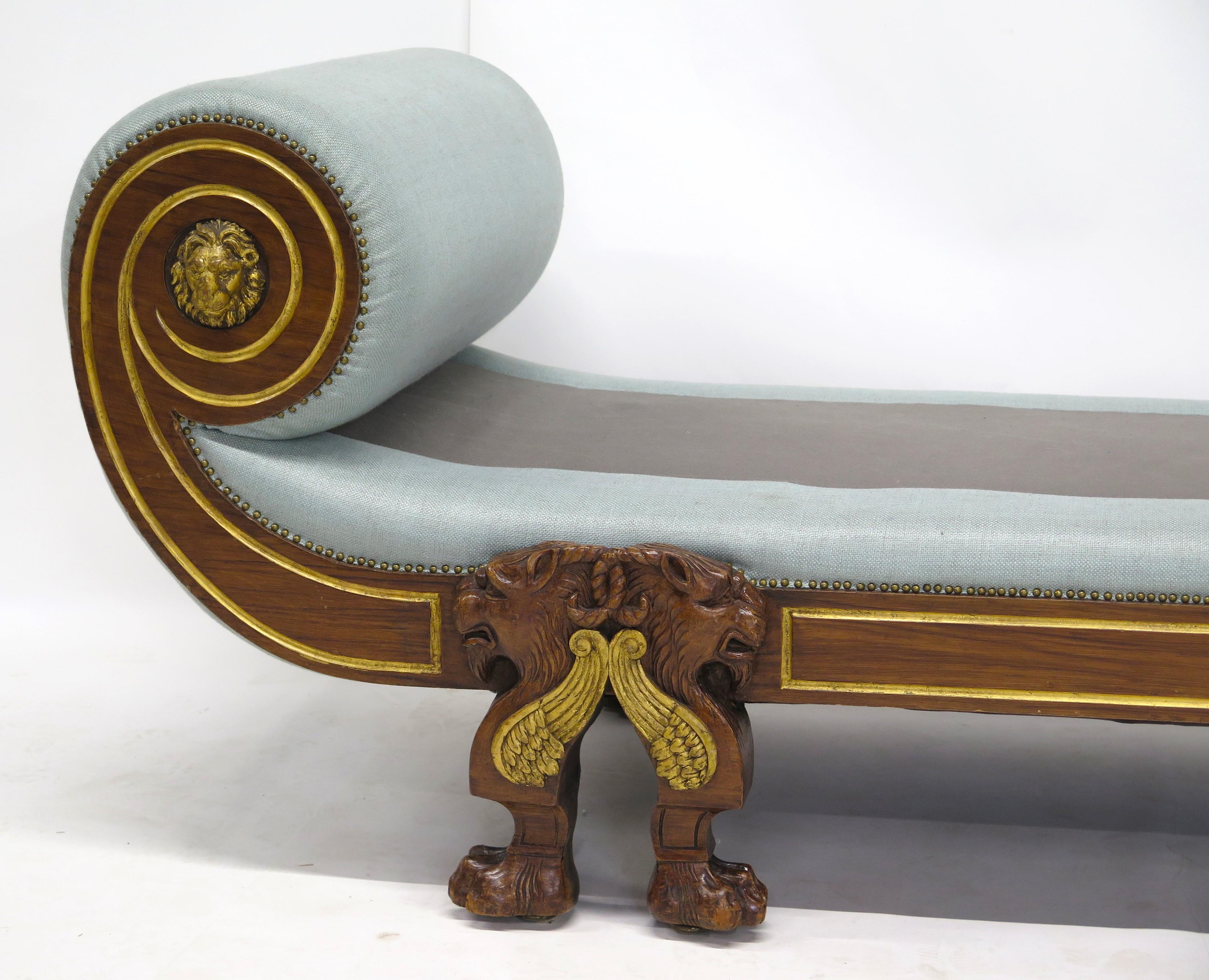 19th Century English Regency Grecian Couch in the Manner of Thomas Hope