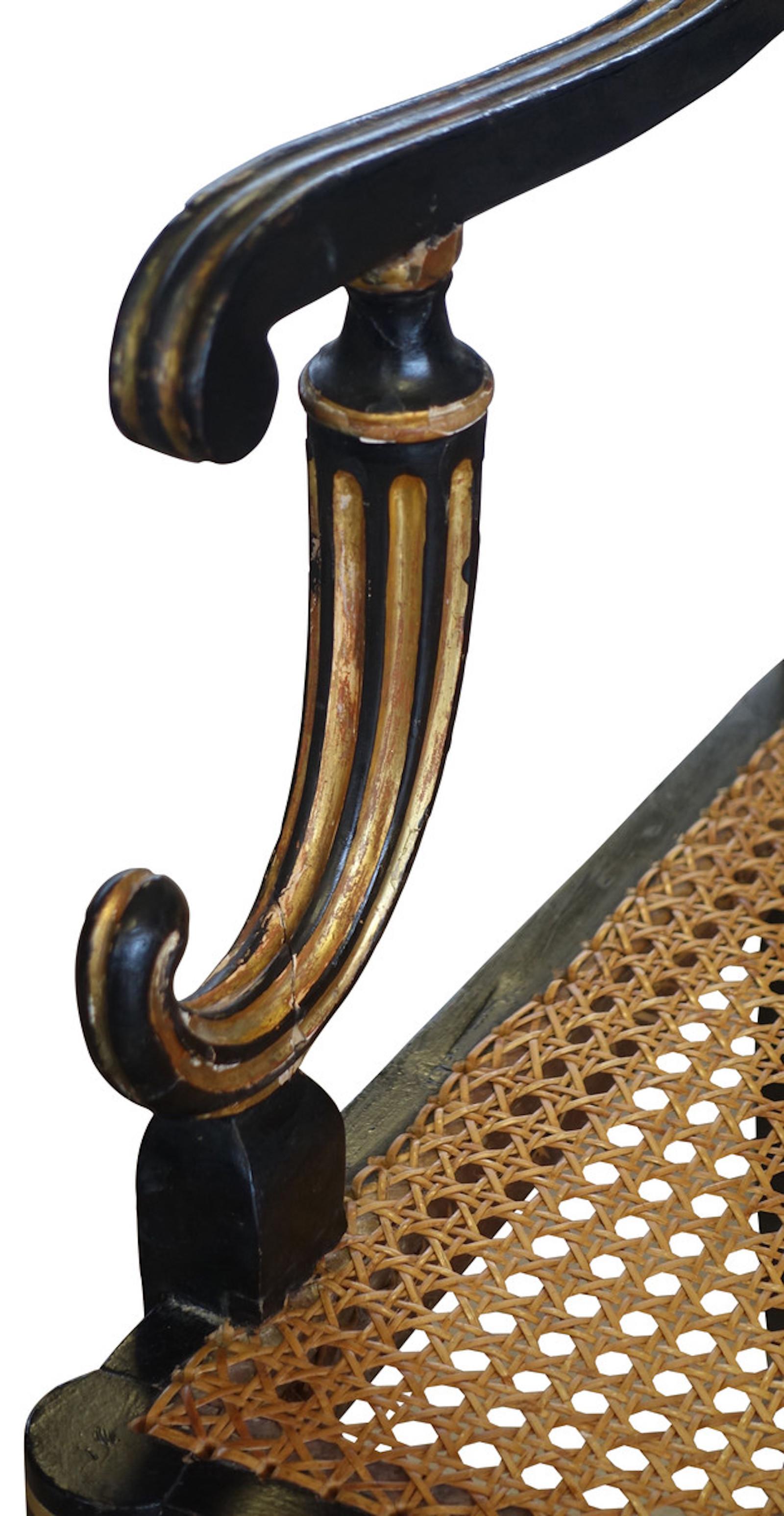 English Regency Greek Key Design Side Chair, 19th Century 1