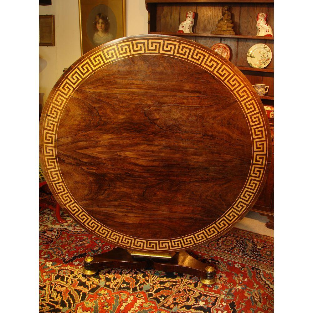 English Regency Inlaid Rosewood Centre Table 1