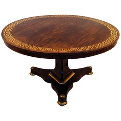 English Regency Inlaid Rosewood Centre Table