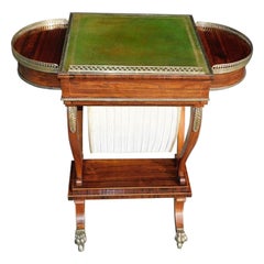 Table de jeu Régence anglaise en bois de Kingswood marqueté avec des roulettes à pattes, C 1780