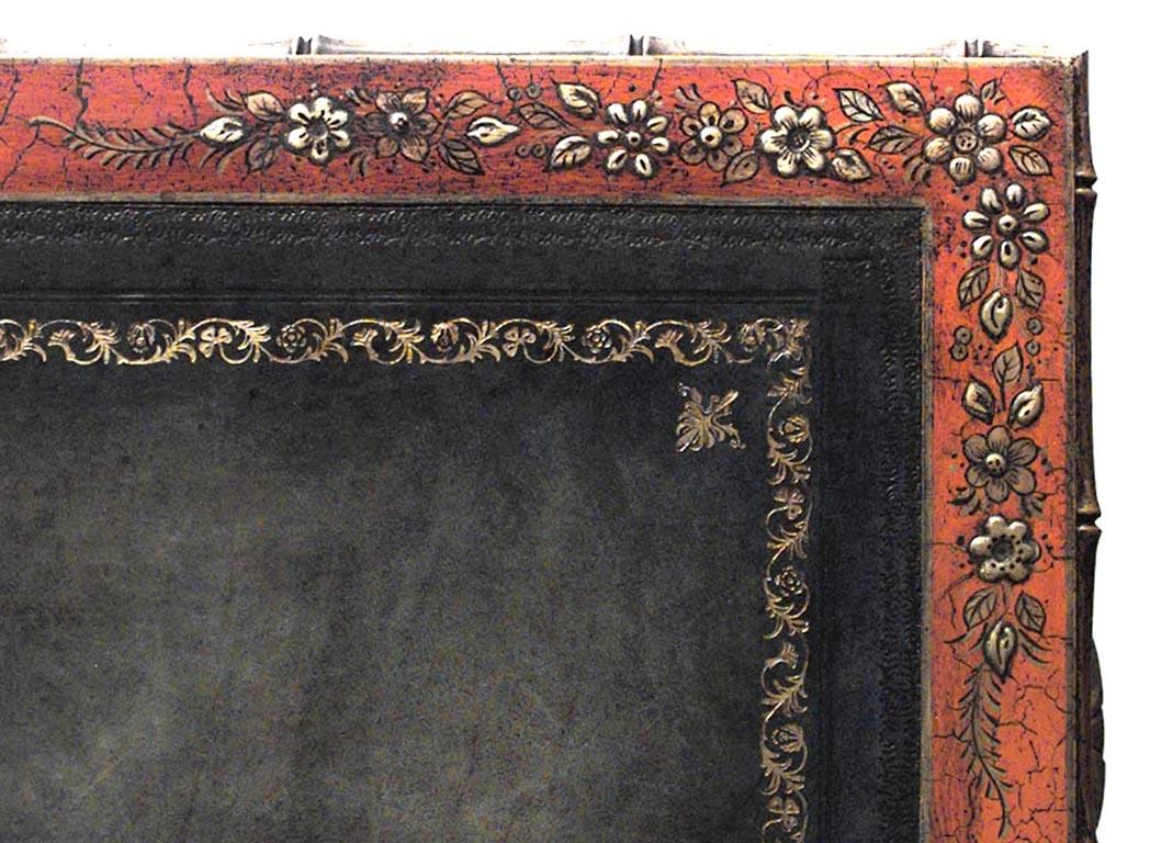 English Regency Lacquered Chinoiserie Partners Desk For Sale 1