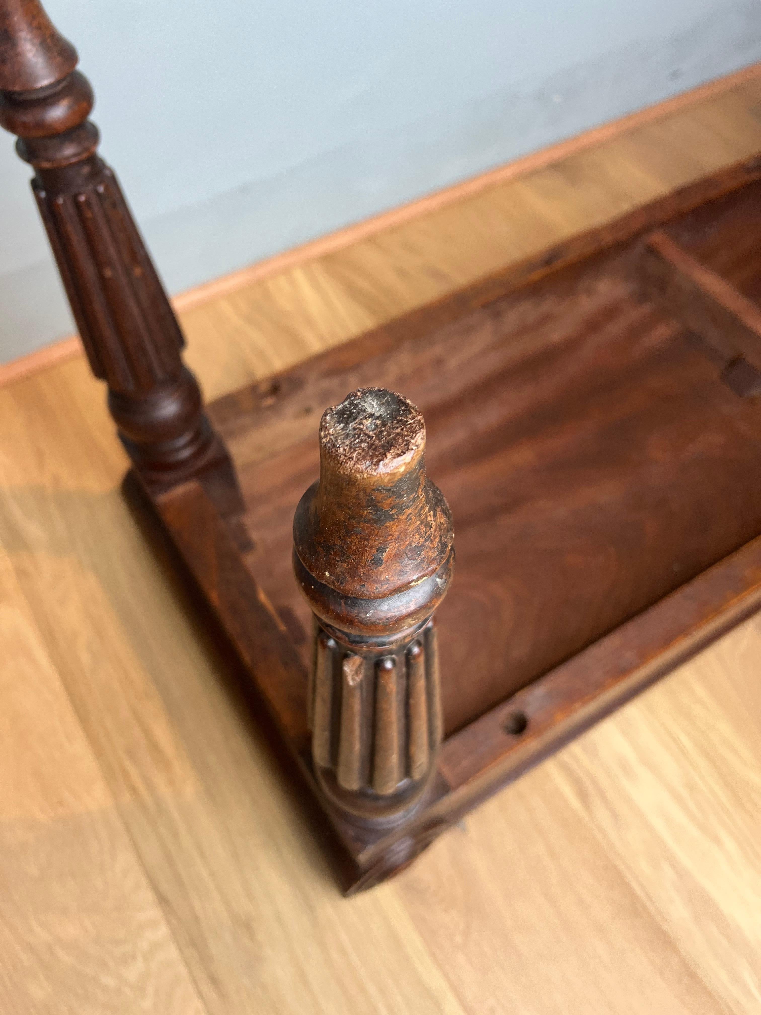 Regency Large Mahogany Hall Bench, in the Manner of Tatham and Marsh In Good Condition For Sale In Sherborne, GB