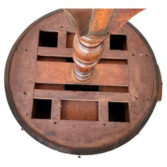 English Regency Leather Top Mahogany Drum Table