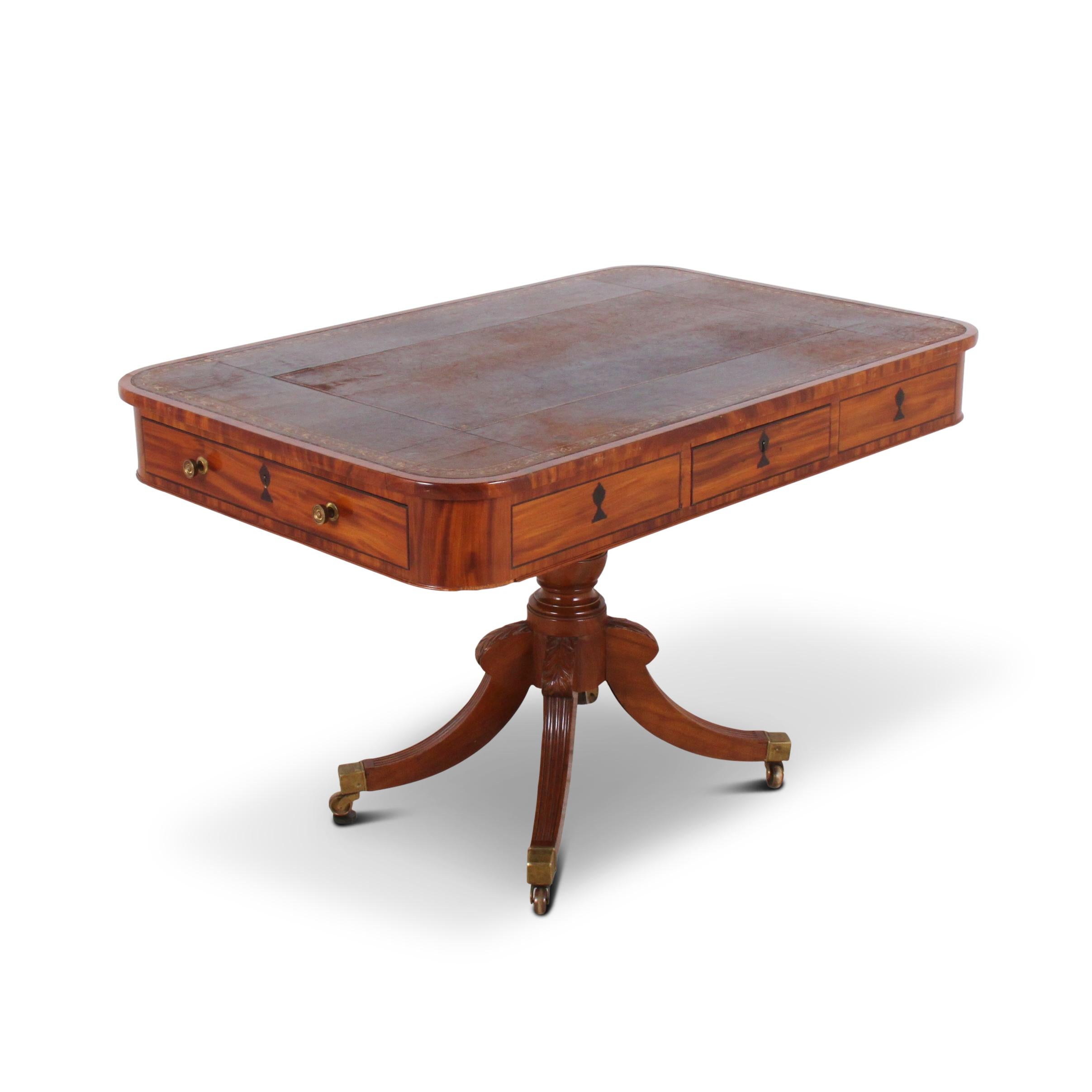 Early 19th Century English Regency Library Table, circa 1825