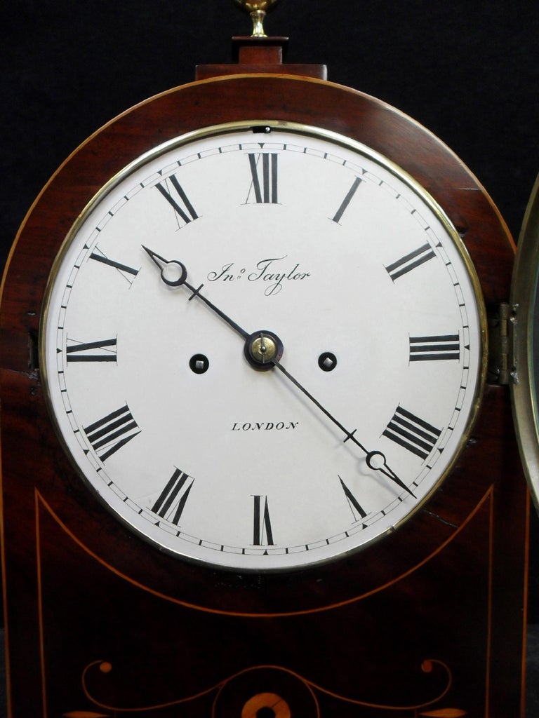 English Regency Mahogany and Inlaid Bracket Clock by Thwaites and Reed
