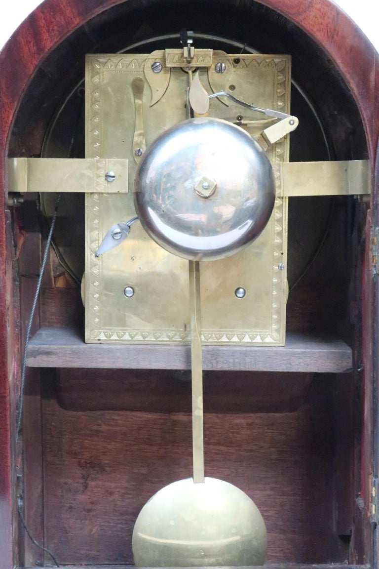 English Regency Mahogany and Inlaid Bracket Clock by Thwaites and Reed