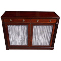 English Regency Mahogany and Kings Wood Inlaid Upholstered Console, Circa 1790