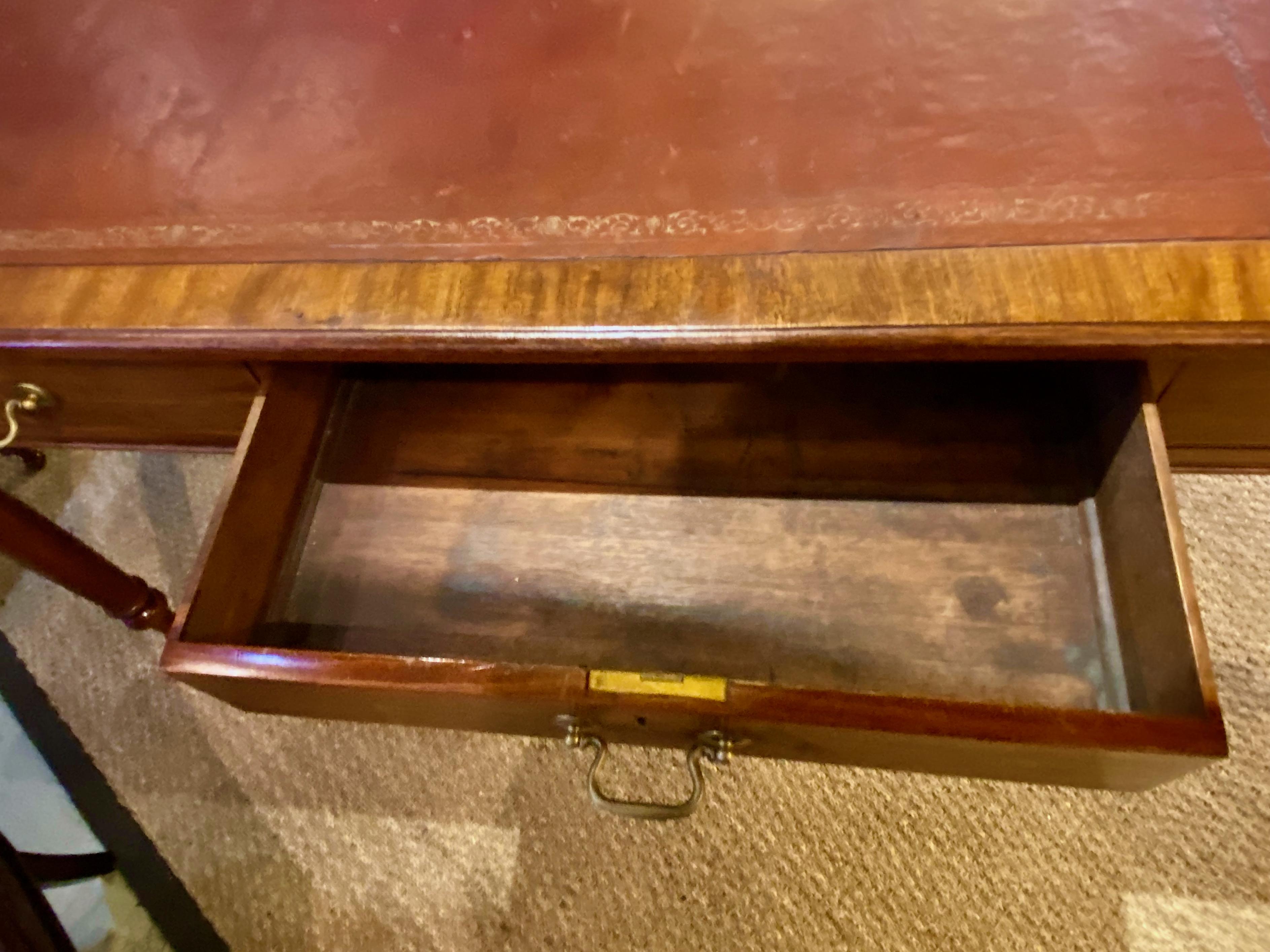 Regency Leather Top Library Table 5