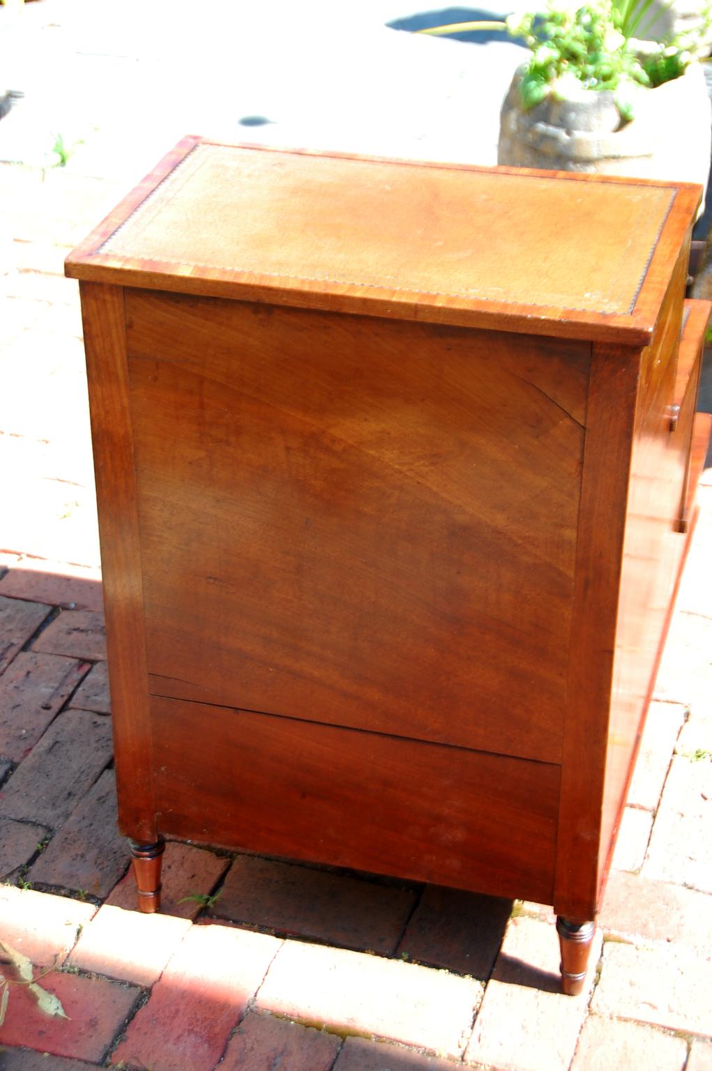 English Regency Mahogany Bedstep Converted Commode, Tooled Leather Treads 4