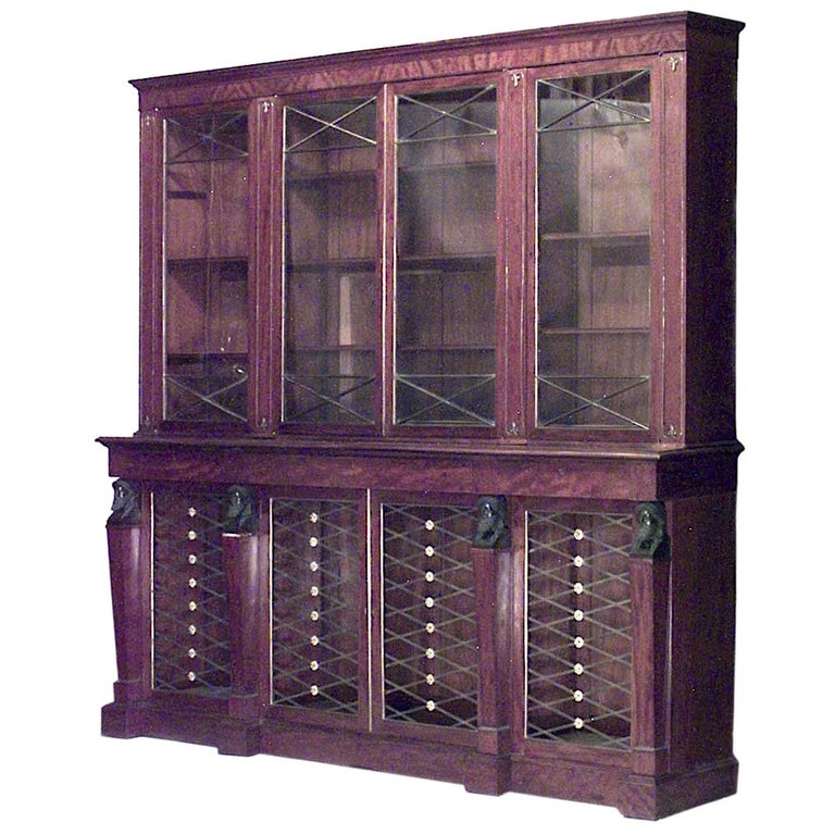 English Regency Mahogany Bookcase For Sale at 1stDibs
