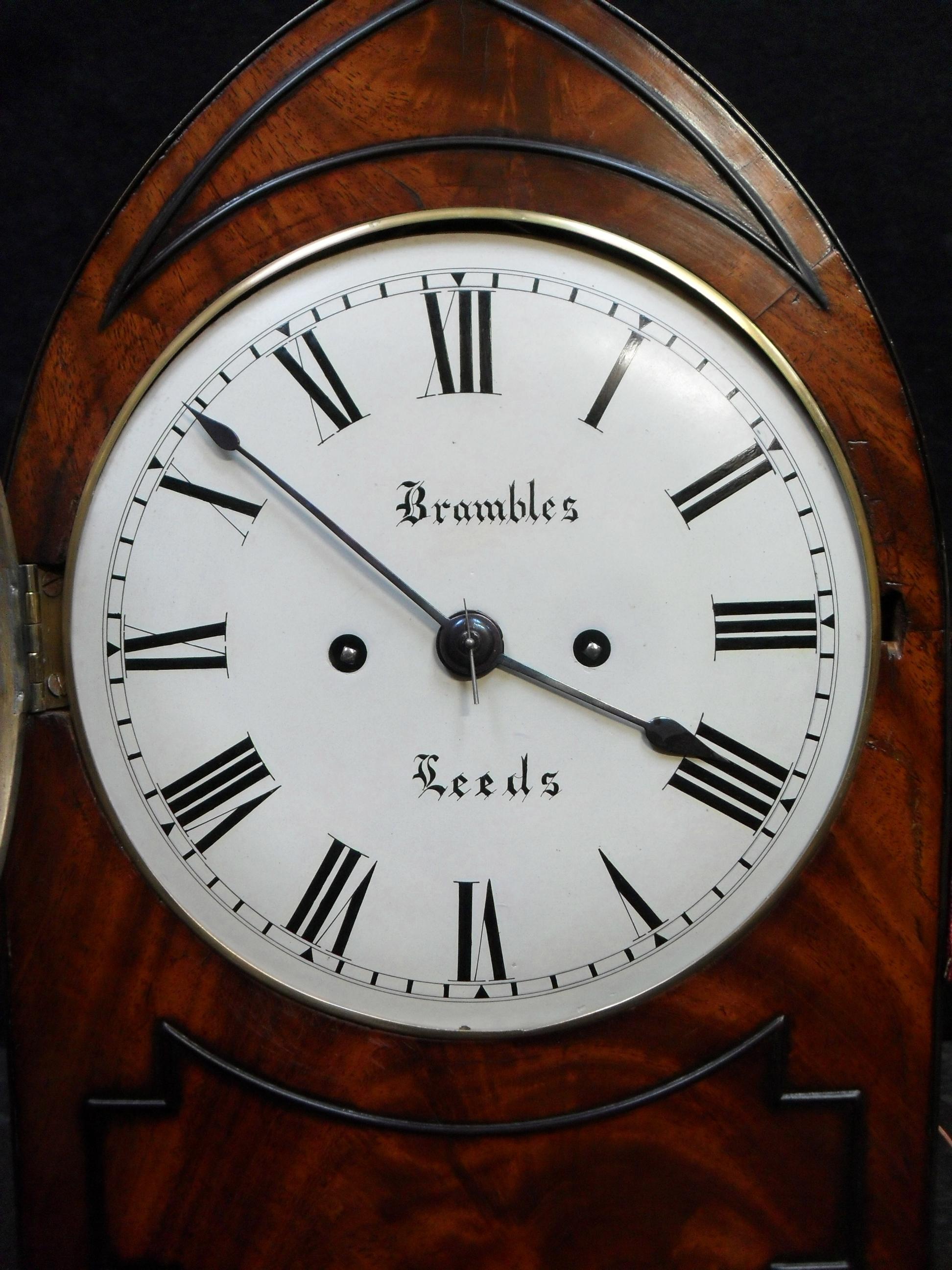 English Regency Mahogany Bracket Clock with Pull Repeat by Bayles of London In Good Condition For Sale In Macclesfield, GB