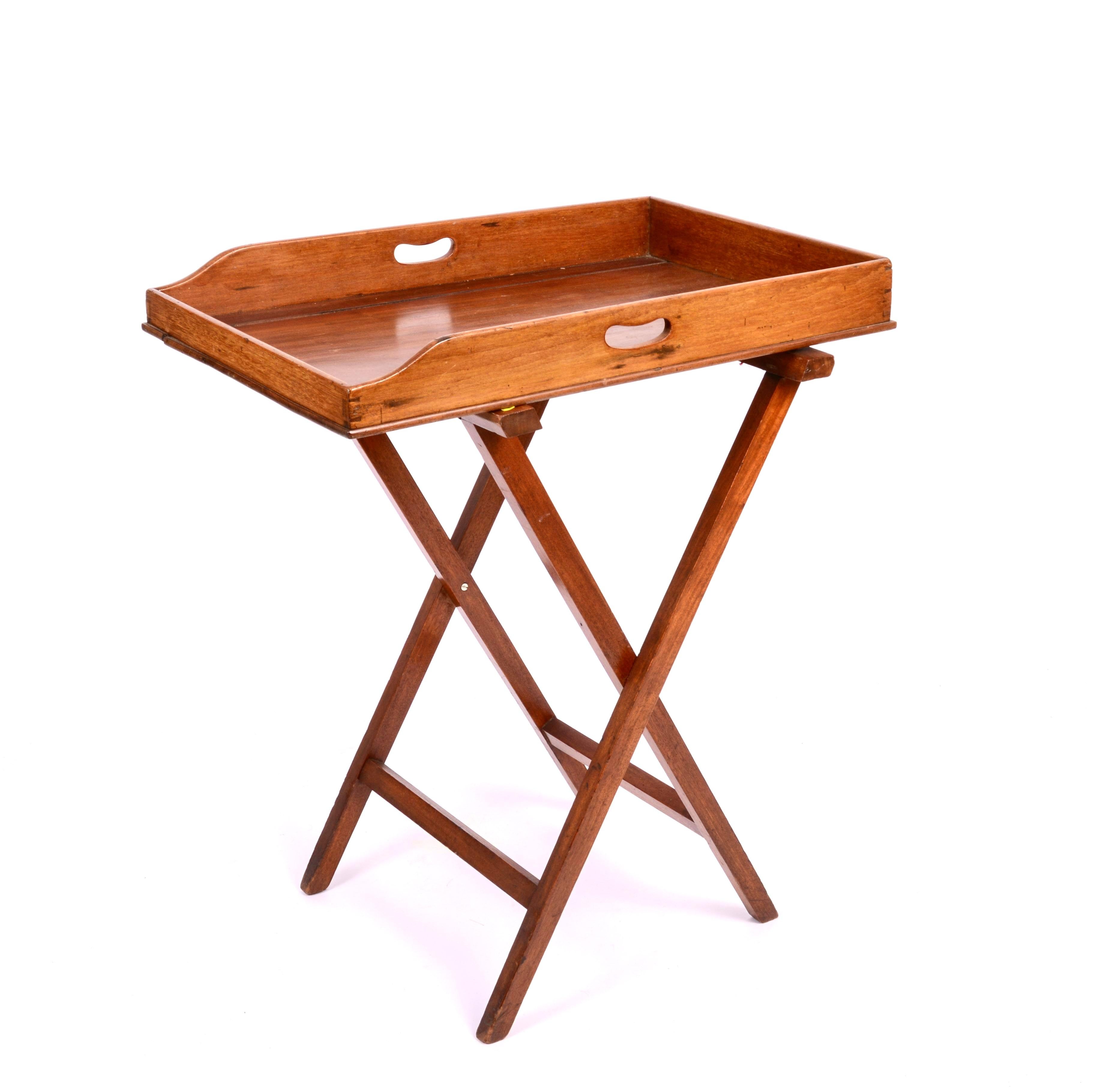 Late Victorian English Regency Mahogany Butler's Tray For Sale