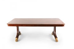 English Regency Mahogany Claw Foot Dining Table