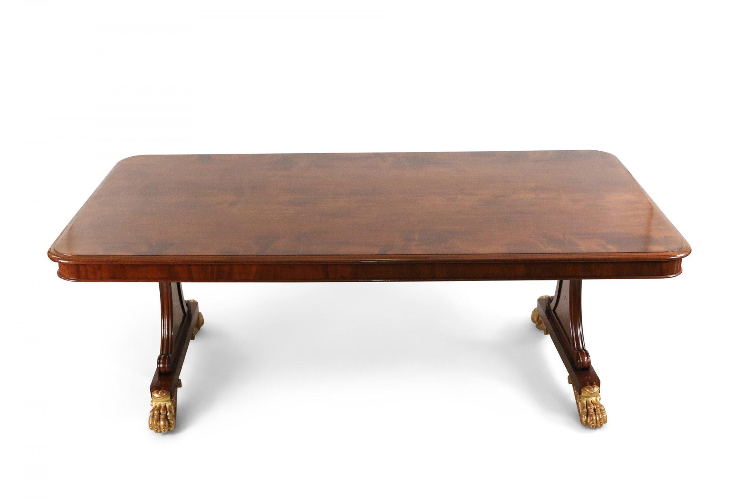 antique mahogany claw foot dining table