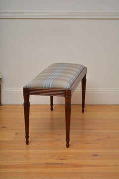 English Regency Mahogany duet Stool / Window Seat / Footboard Bench
