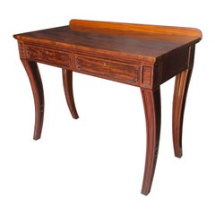 English Regency Mahogany, Ebony & Ebonized Seddon Saber Leg Sideboard, 19th C