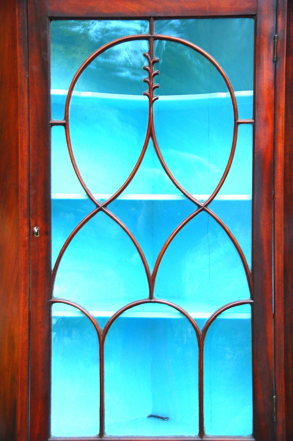 English Regency Mahogany Glazed Corner Cupboard of Small Size 2