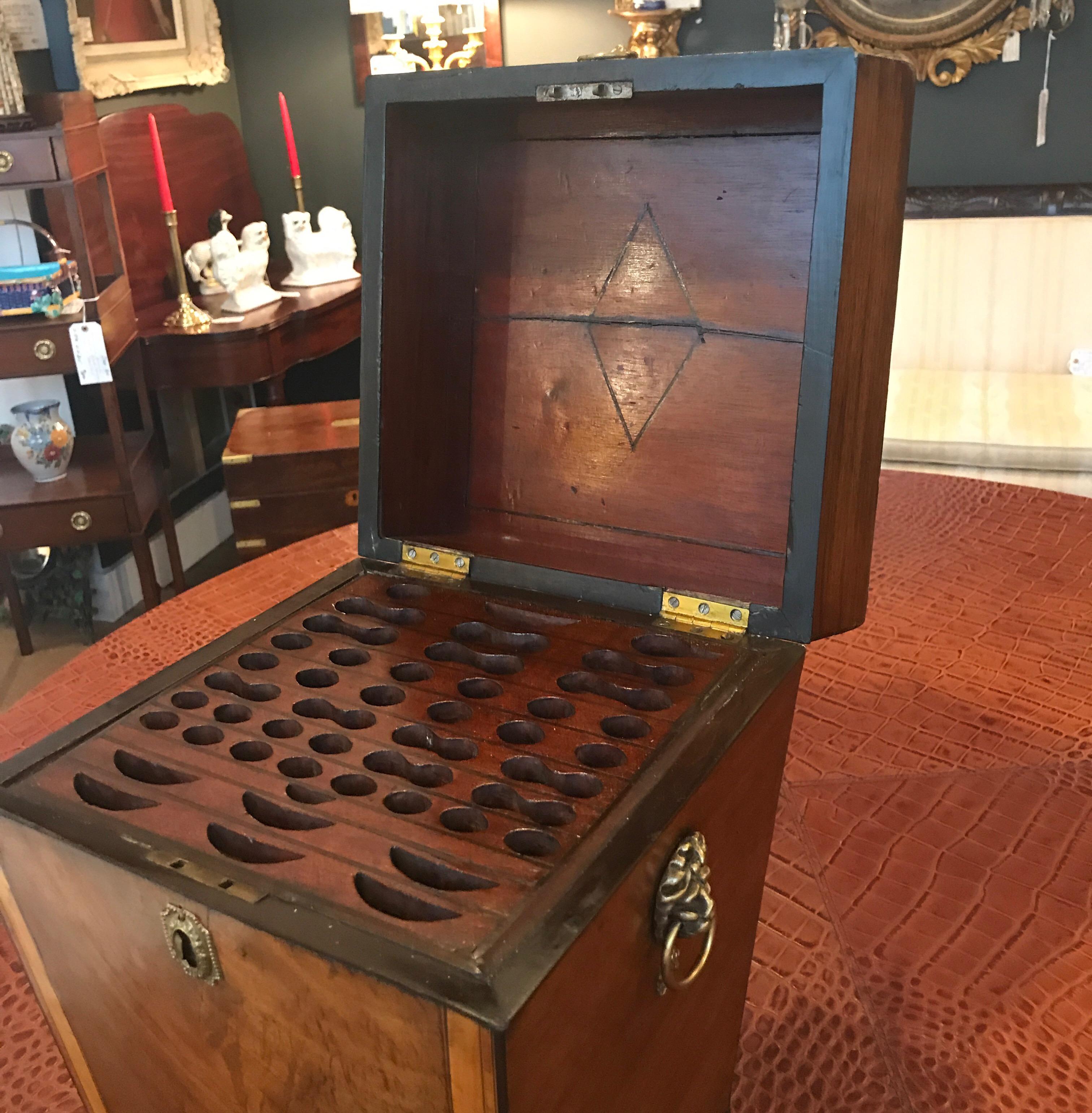 English Regency Mahogany Knife Box 4