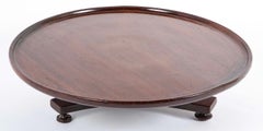 English Regency Mahogany Lazy Susan, Rotary Display Turntable, Large Scale