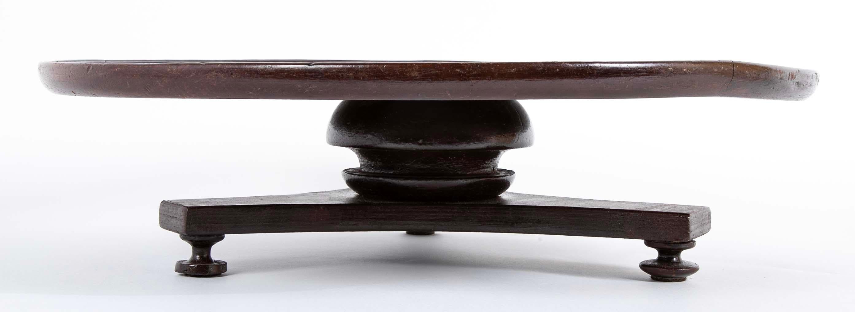 Lazy Susan aus Mahagoni im englischen Regency-Stil, Drehteller mit Drehscheibe, große Skala (Englisch) im Angebot