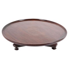 Lazy Susan English de caoba de la Regencia, plato giratorio con pantalla giratoria, gran escala