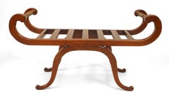 English Regency Mahogany Leg Bench