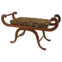 English Regency Mahogany Leg Bench