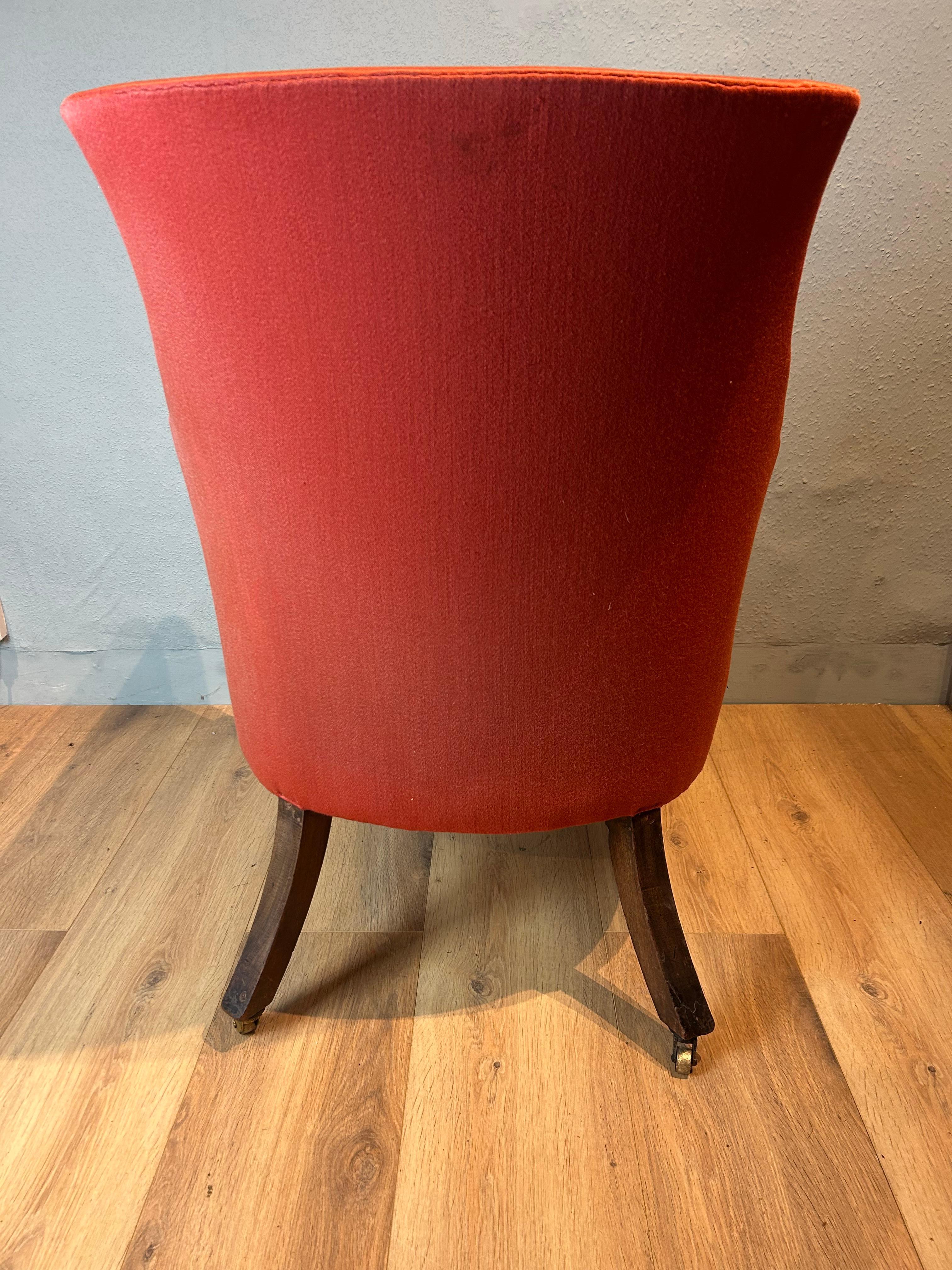 English Regency Mahogany Library Arm Chair 2